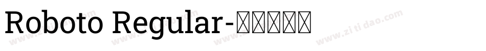 Roboto Regular字体转换
